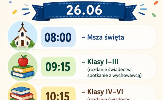 Zakończenie roku szkolnego 2025/2026